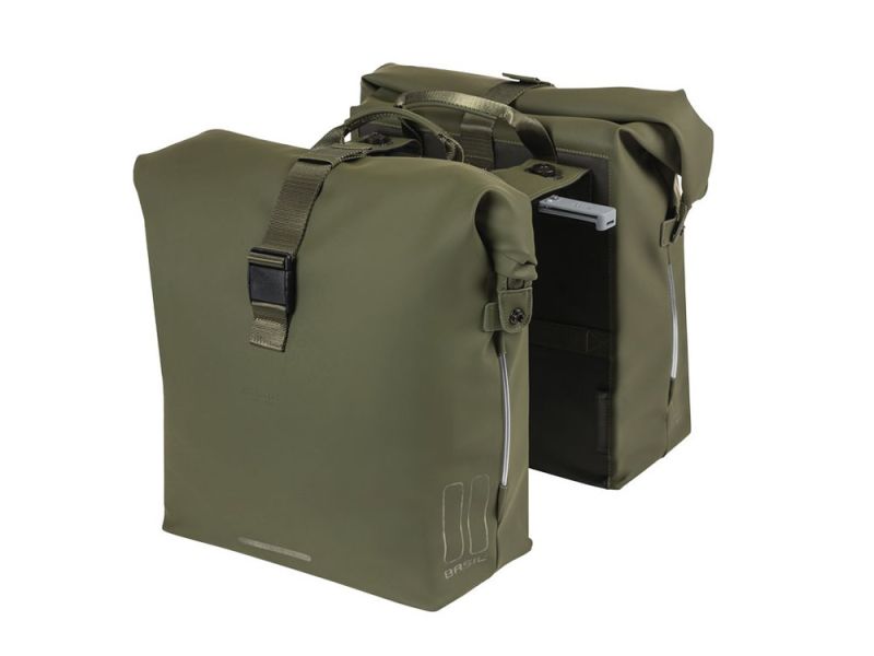 Basil SoHo Nordlicht Doppeltasche (41 Liter | MIK | moss green)