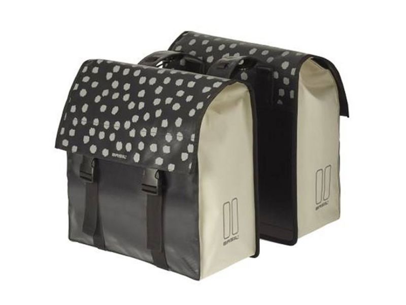 Basil Urban Load Doppeltasche (48-53 Liter | schwarz / weiß)