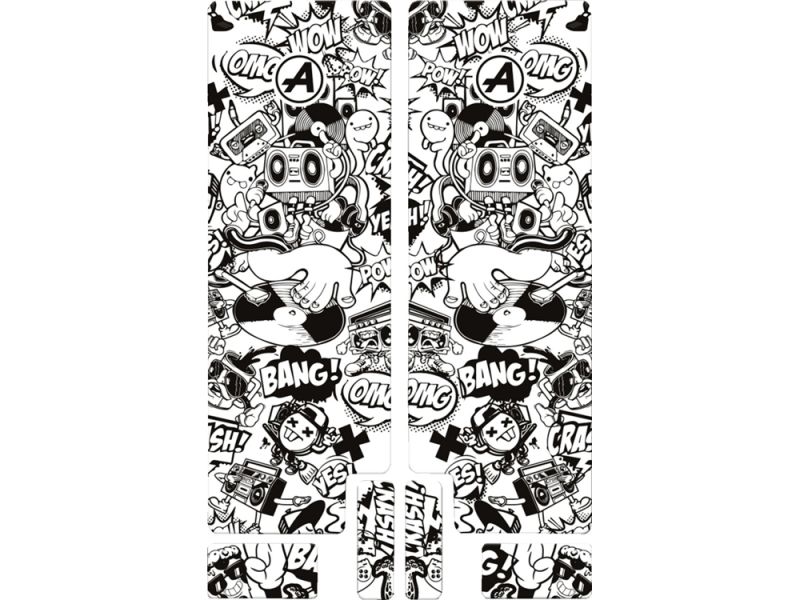 ALGIS Comic Gabelaufkleber (matt | schwarz)