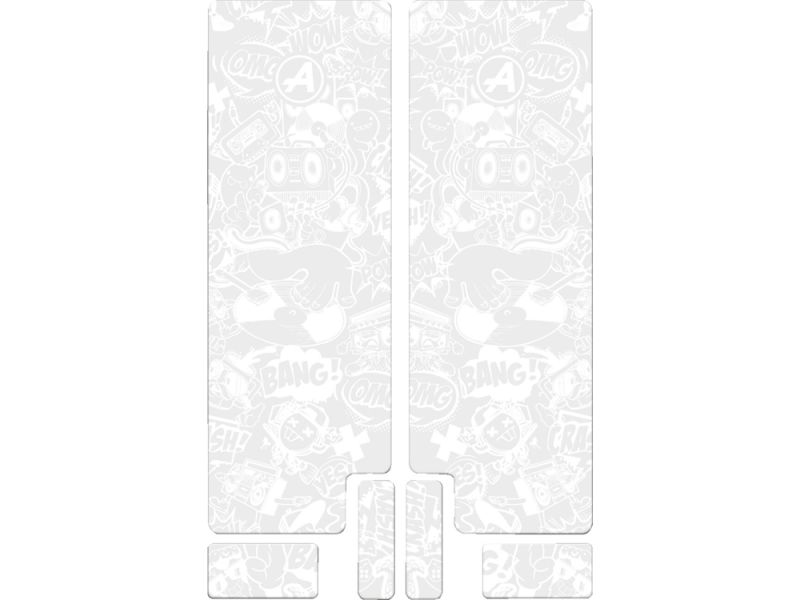 ALGIS Comic Gabelaufkleber (matt | weiß)