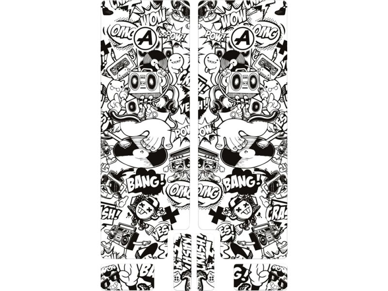 ALGIS Comic Gabelaufkleber (glänzend | schwarz)