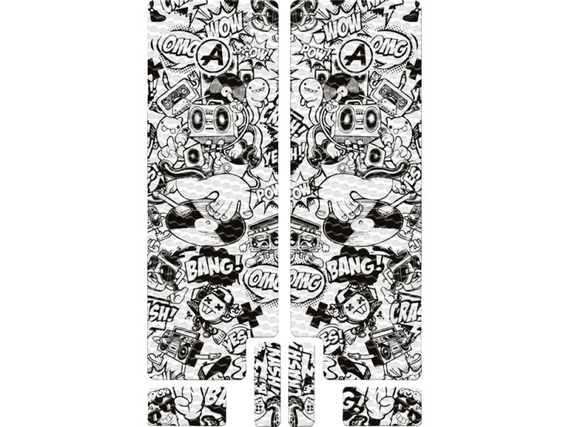 ALGIS Comic Gabelaufkleber (texturiert | schwarz)