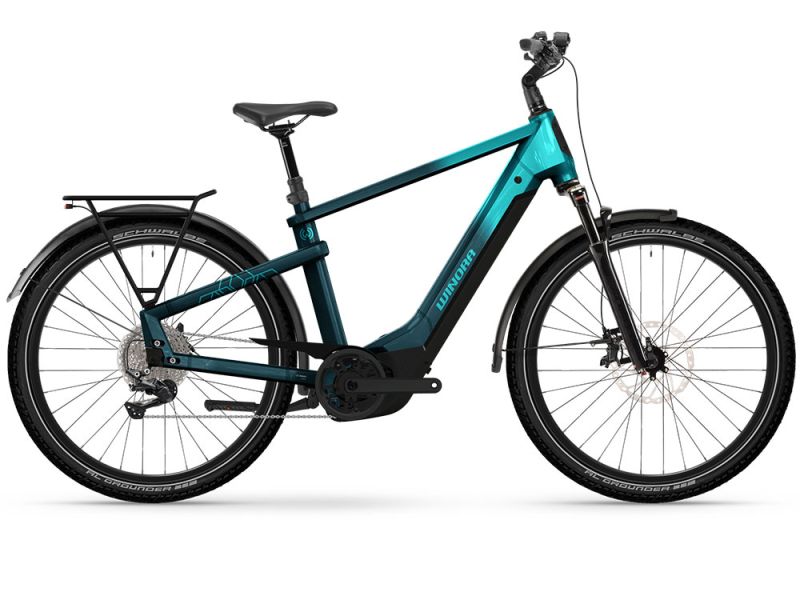 Winora Yakun X12 High Trekking E-Bike (27,5" | 800Wh | blue monday / aqua)-54cm