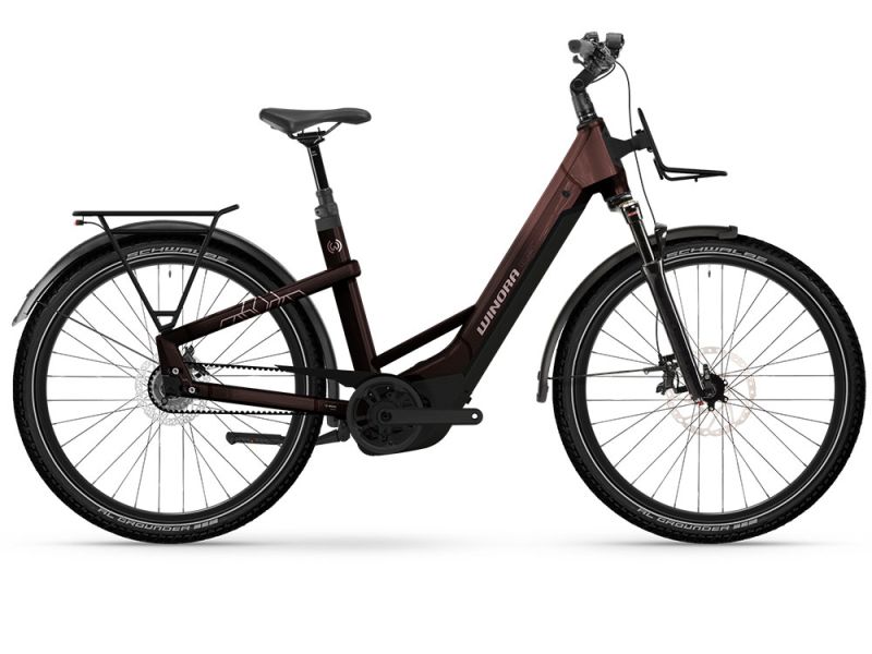 Winora Yakun R5 Low Trekking E-Bike (27,5" | 600Wh | rot / lilarot)-54cm