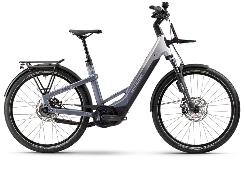 Winora Yakun R5 Pro ABS Low Trekking E-Bike (27,5" | 800Wh | downtown / haselnussgrau)-54cm