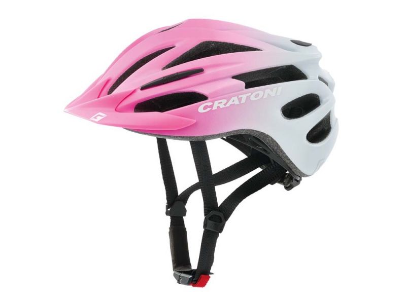 Cratoni Pacer Junior Fahrradhelm Kinder (pink / mattweiß)