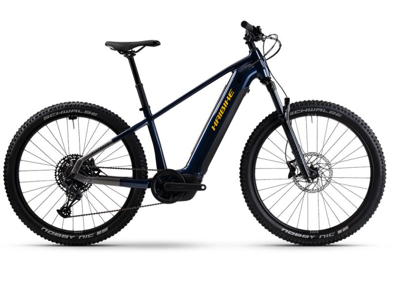 Haibike AllTrack 10 MTB E-Bike (27,5" | 800Wh | blau / titan / gelb)-40cm