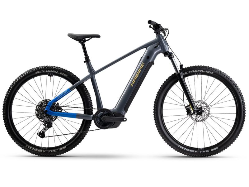 Haibike AllTrack 6.5 MTB E-Bike (29" | 600Wh | grau / blau / gelb)-55cm
