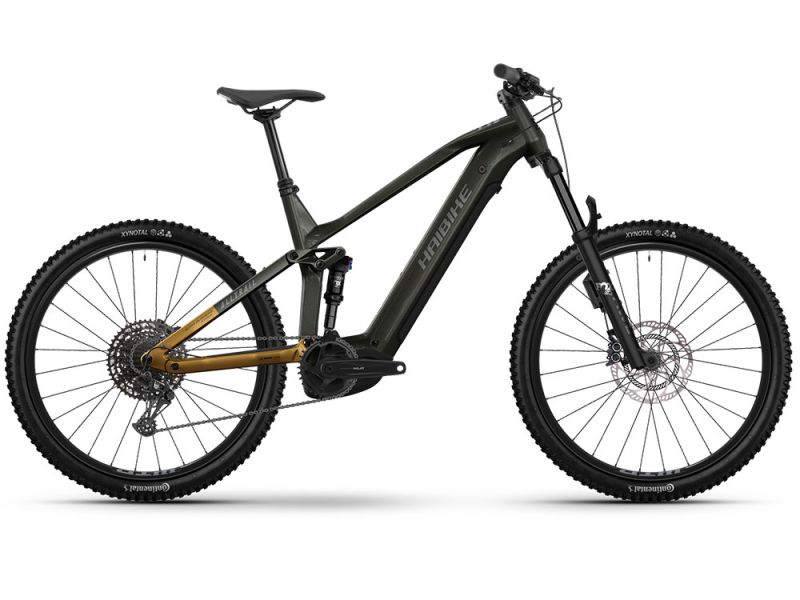 Haibike AllTrail 10.5 ABS High Fully MTB E-Bike (29" | 800Wh | schwarz / ninja gold / grau)-49cm