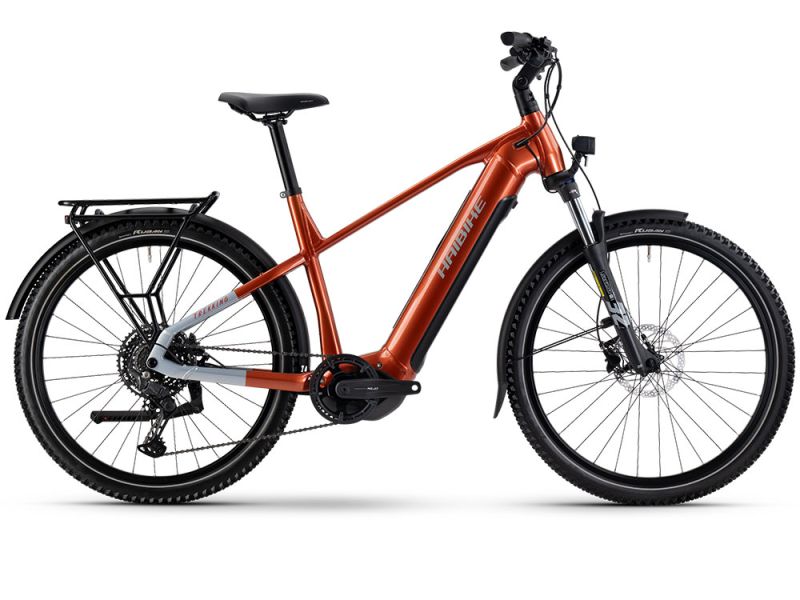 Haibike Trekking 4 High E-Bike (27,5" | 720Wh | orange / silber)-60cm