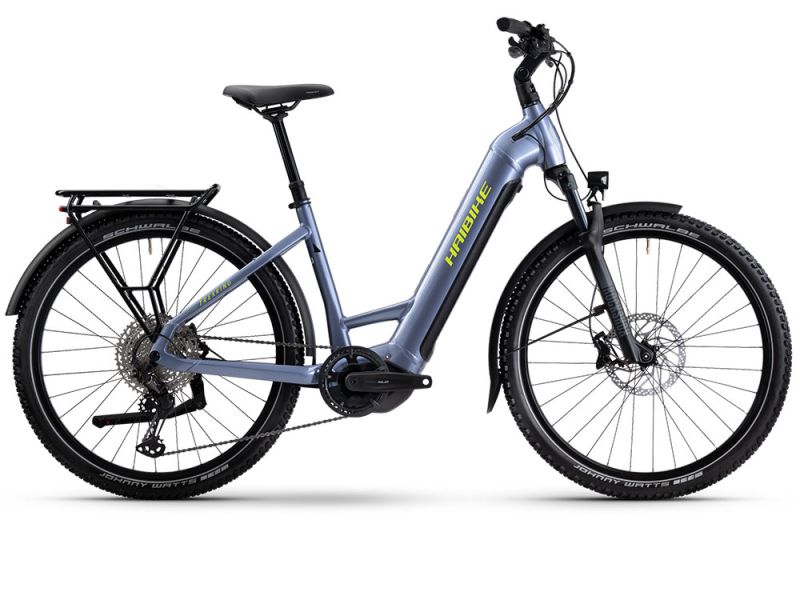 Haibike Trekking 7.5 Low E-Bike (27,5" | 720Wh | blue slate / gelb)-50cm