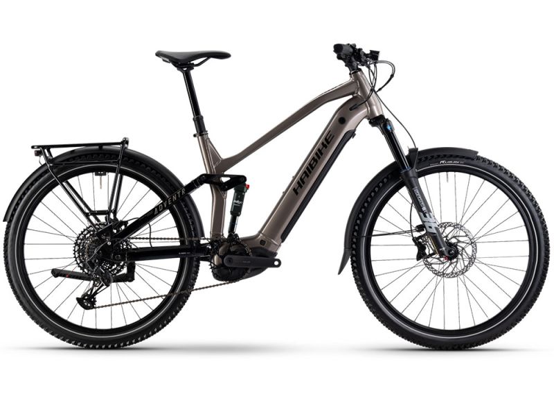 Haibike Adventr 10 Fully MTB E-Bike (27,5" | 800Wh | met.sand / schwarz)-49cm