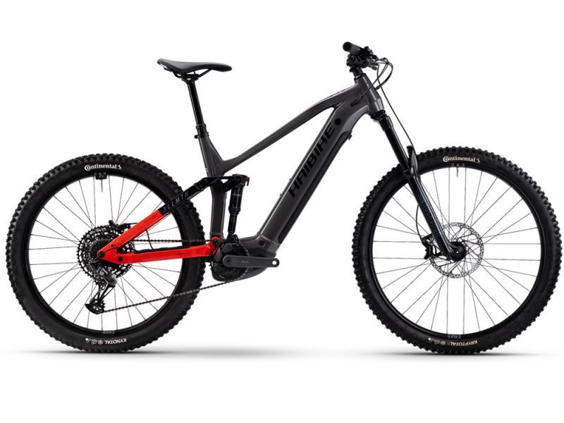 Haibike AllMtn 4 Fully MTB E-Bike (29" | 800Wh | silber / rot / schwarz)-49cm