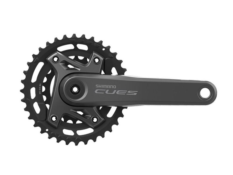 Shimano Cues FC-U6000-2 Kettenradgarnitur (46/30 Zähne | 170mm | Hollowtech II | 9/10-fach | 2-teilig | schwarz)