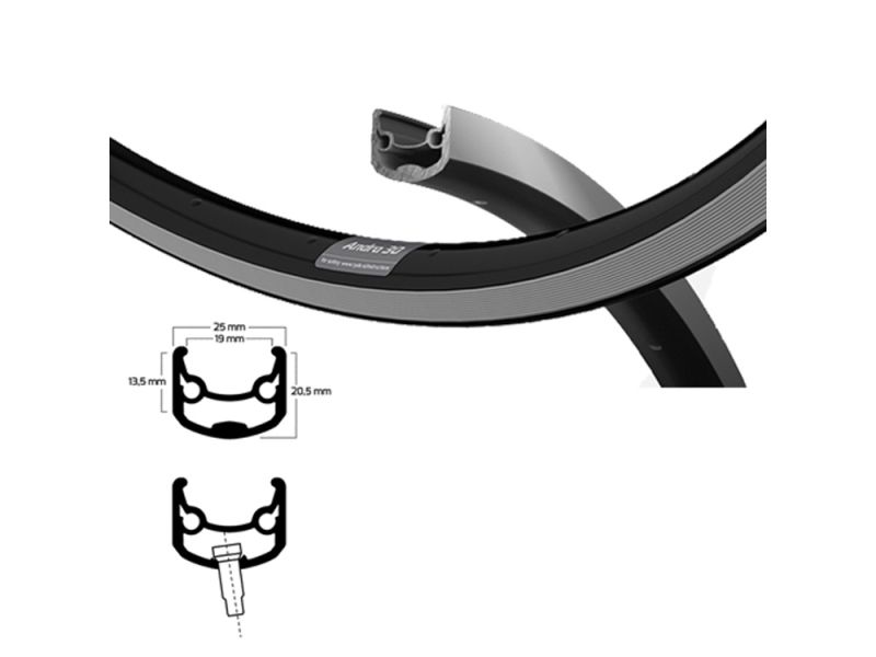 Ryde Andra 30 Fahrradfelge (36 Loch | 559-19 | schwarz)