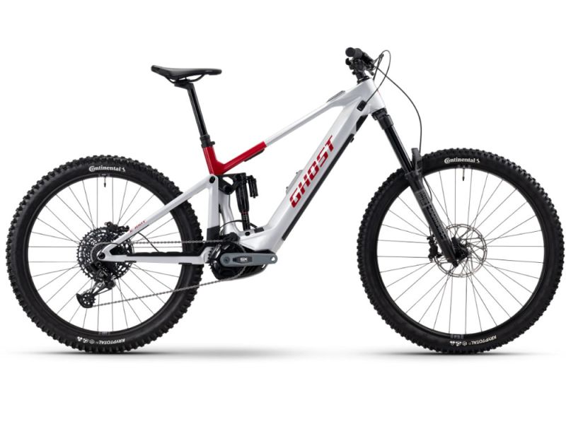 Ghost E-Riot CF Advanced Kiox 300 High | E-MTB Fully | 29/27.5" | 800Wh Bosch CX | rebel red / misty grey-42.4cm