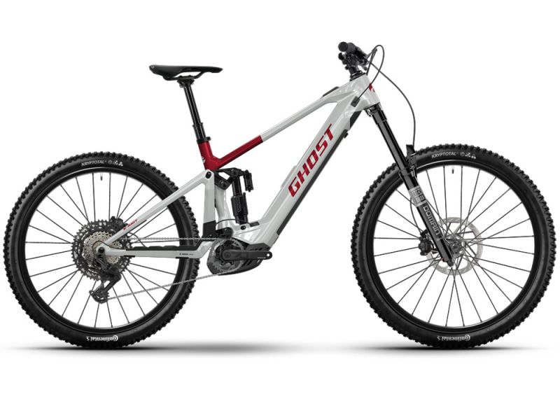 Ghost E-Riot CF Advanced High | E-MTB Fully | 29/27.5" | 800Wh Bosch CX | rebel red / misty grey-42.4cm