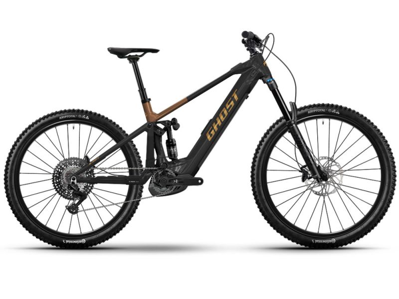 Ghost E-Riot CF Pro High | E-MTB Fully | 29/27.5" | 800Wh Bosch CX | heavy metal / deep coffee-42.4cm