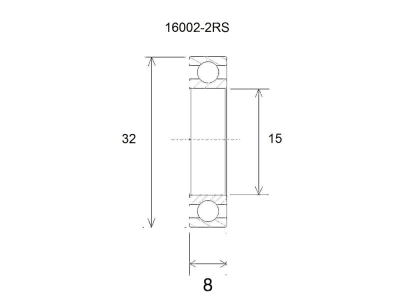 Black Bearing B3 Lager (15x32x8mm)