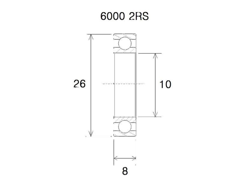 Black Bearing B3 Lager (10x26x8mm)