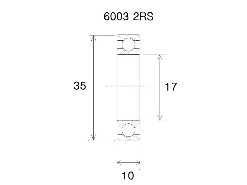 Black Bearing B3 Lager (17x35x10mm)