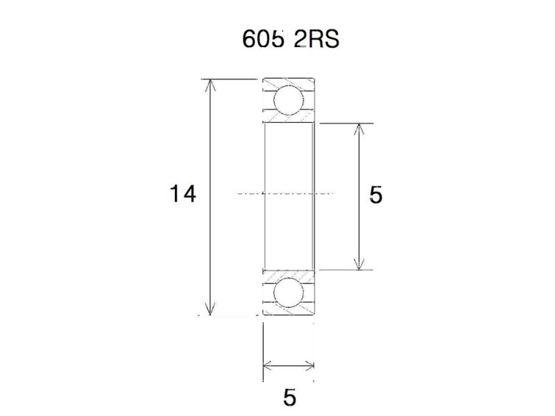 Black Bearing B3 Lager (5x14x5mm)