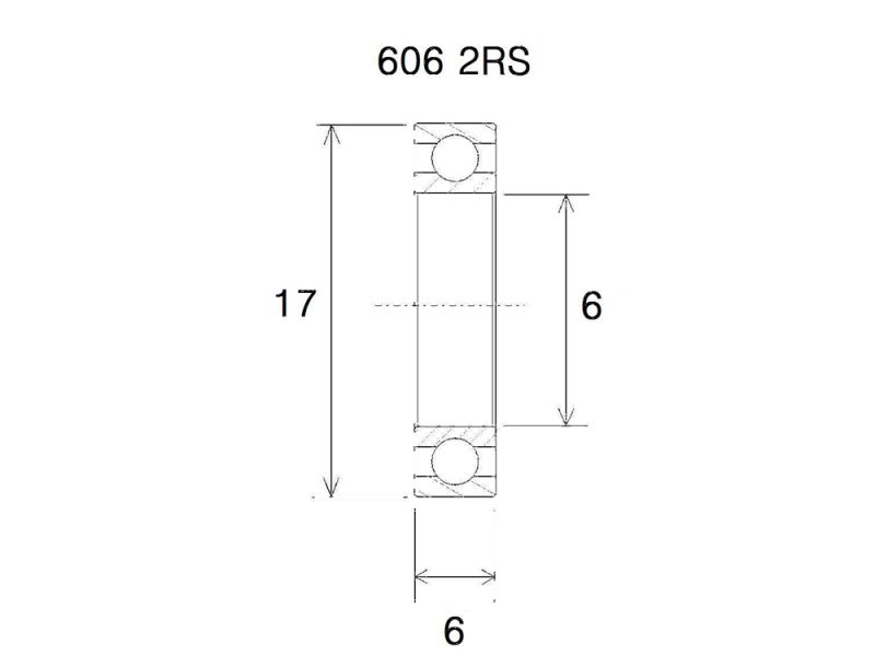 Black Bearing B3 Lager (6x17x6mm)