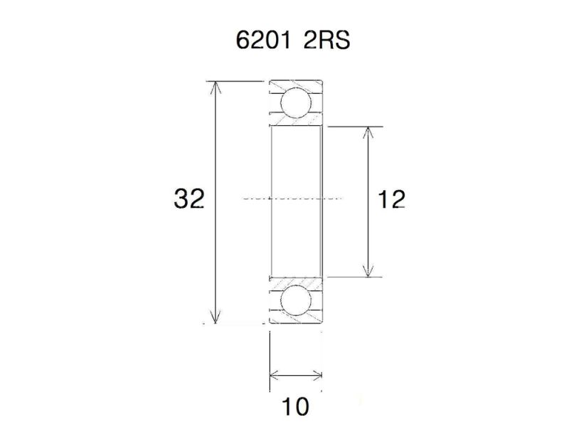 Black Bearing B3 Lager (12x32x10mm)