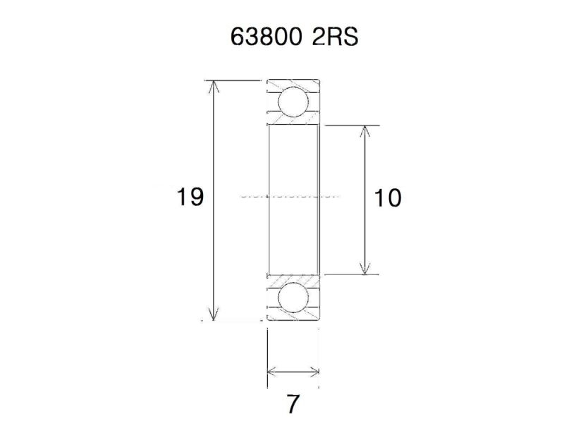 Black Bearing B3 Lager (10x19x7mm)