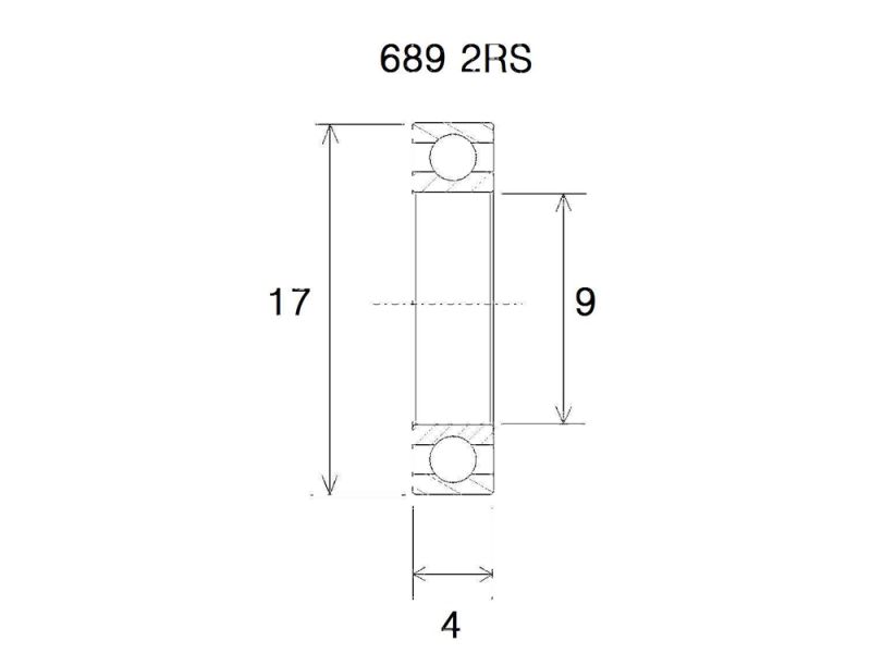Black Bearing B3 Lager (9x17x4mm)