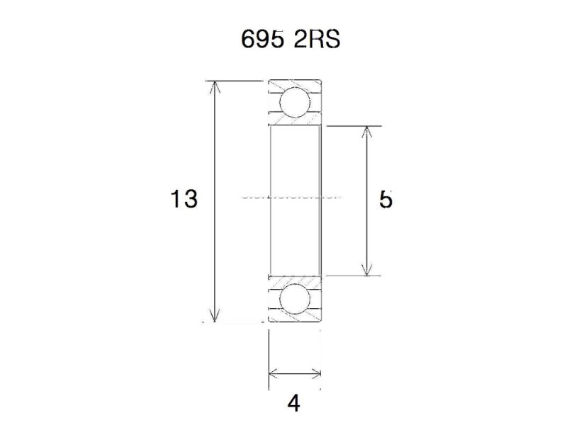 Black Bearing B3 Lager (5x13x4mm)