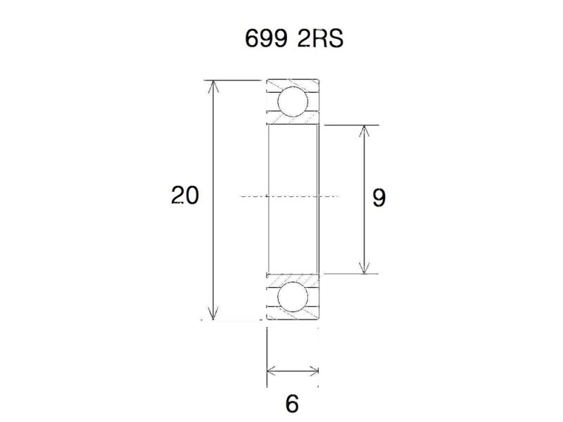 Black Bearing B3 Lager (9x20x6mm)