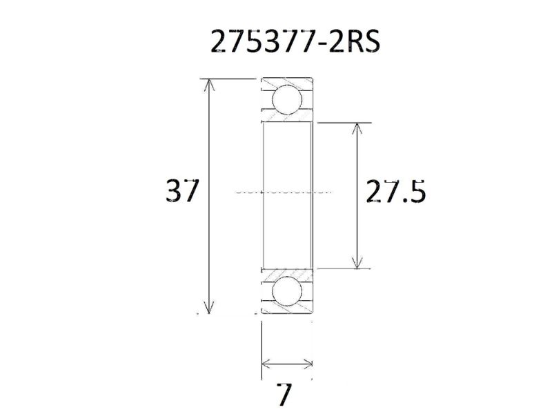 Black Bearing B3 Lager (27.5x37x7mm)