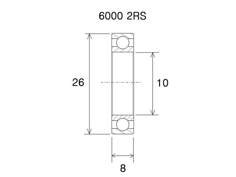 Black Bearing Max Lager (10x26x8mm)