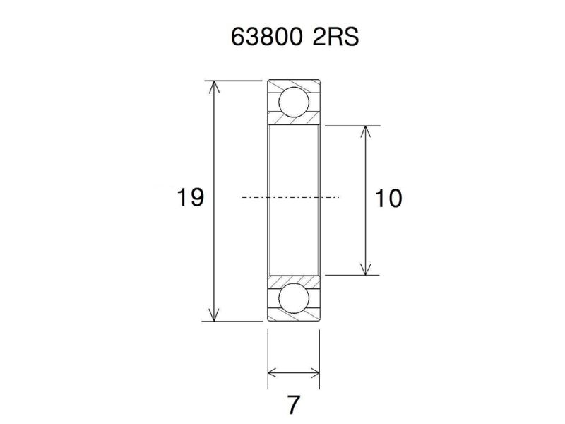 Black Bearing Max Lager (10x19x7mm)