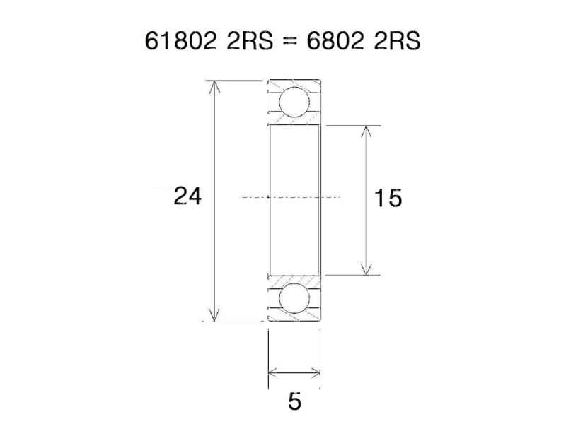 Black Bearing Max Lager (15x24x5mm)