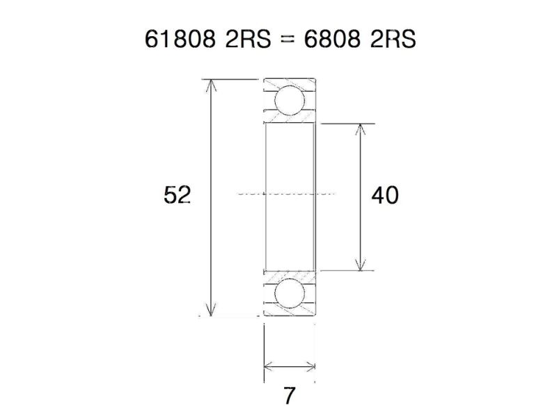 Black Bearing Max Lager (40x52x7mm)