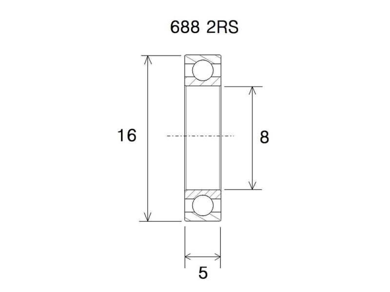 Black Bearing Max Lager (8x16x5mm)