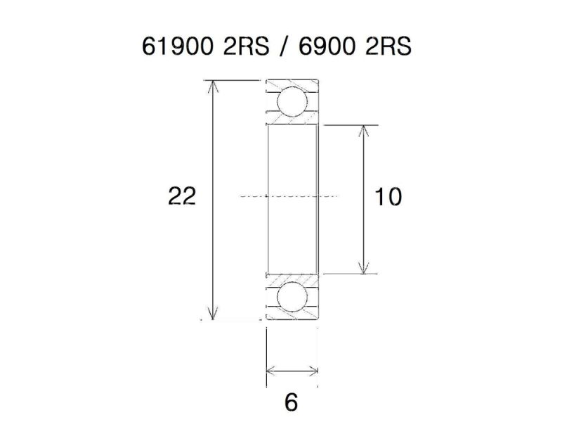 Black Bearing Max Lager (10x22x6mm)