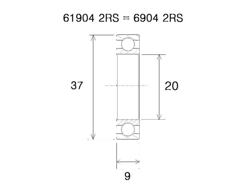 Black Bearing Max Lager (20x37x9mm)
