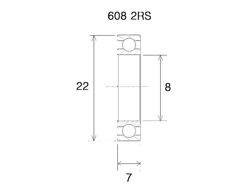 Black Bearing B5 Lager (8x22x7mm)