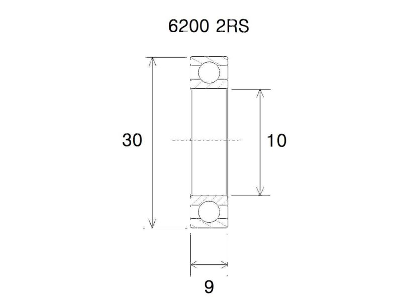 Black Bearing B5 Lager (10x30x9mm)