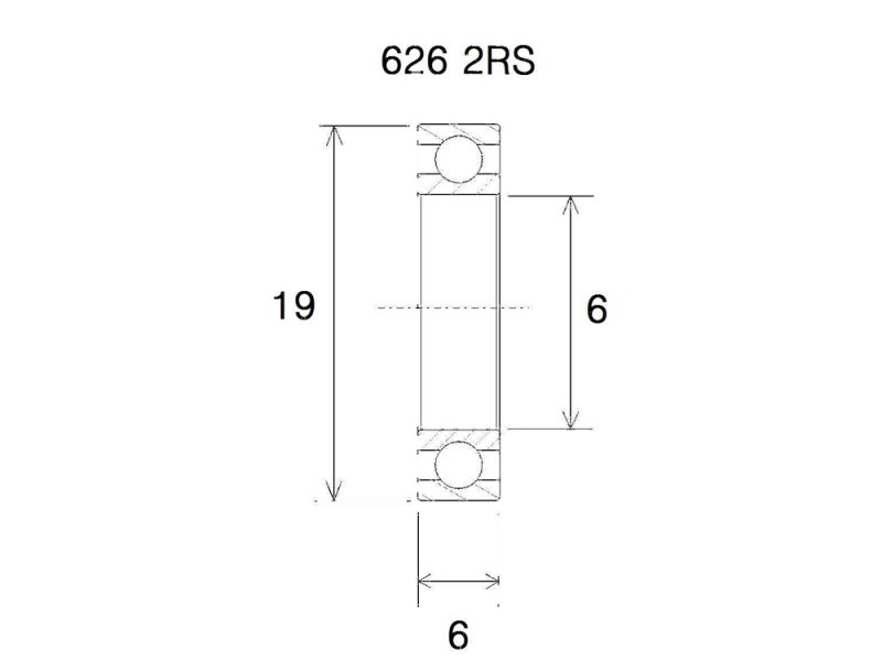 Black Bearing B5 Lager (6x19x6mm)