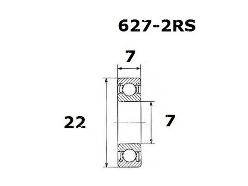 Black Bearing B5 Lager (7x22x7mm)