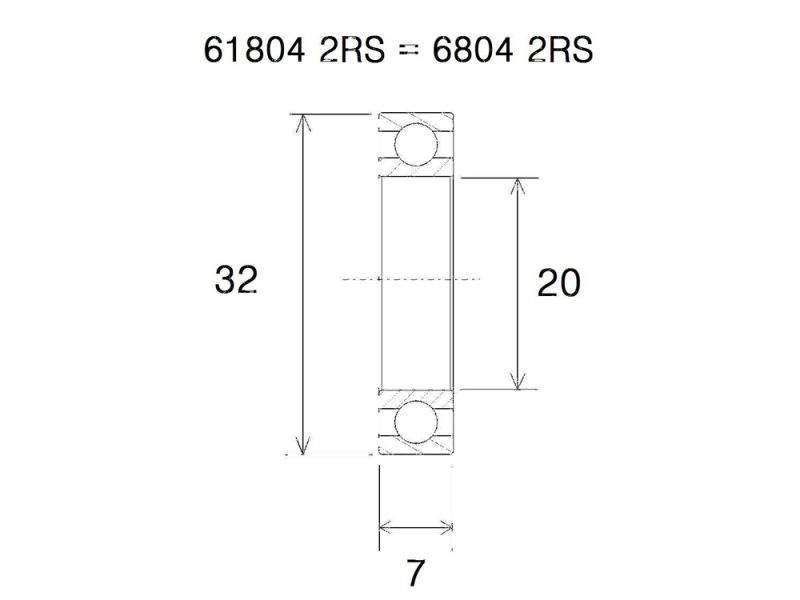 Black Bearing B5 Lager (20x32x7mm)
