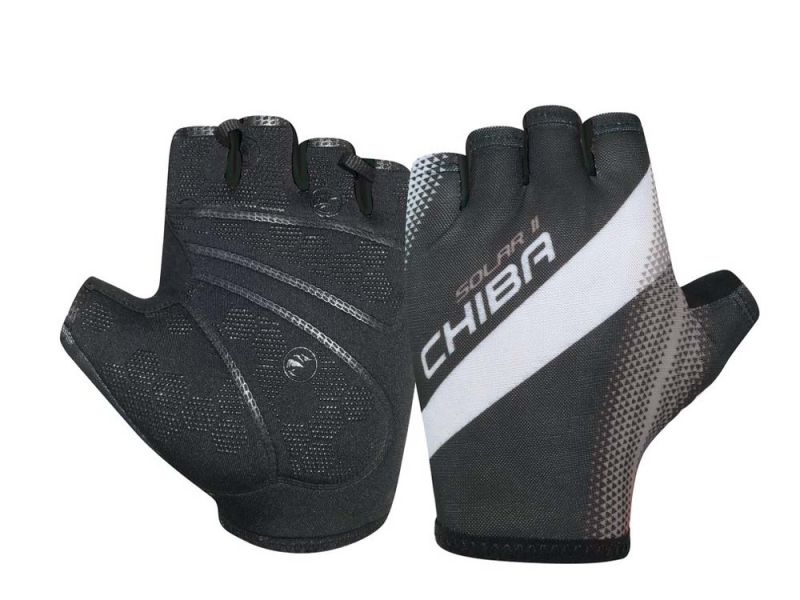 Chiba Solar II Fahrradhandschuhe (schwarz / schwarz)