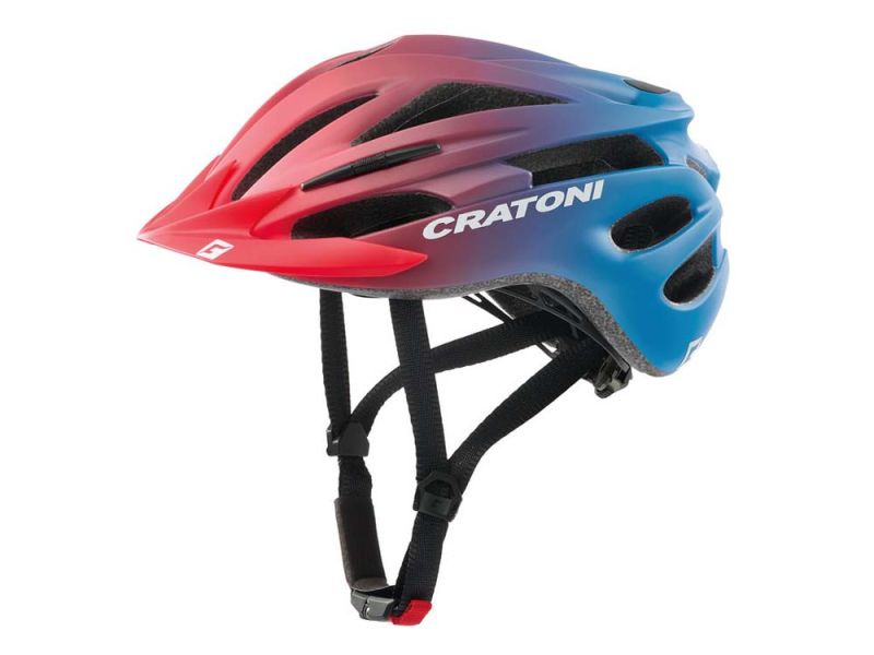Cratoni Pacer Junior Fahrradhelm Kinder (rot / mattblau)