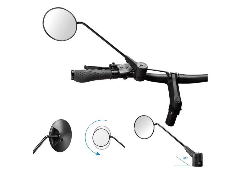 Krampe KF1 Typ D 35° Fahrradspiegel (große Außenklemmung)