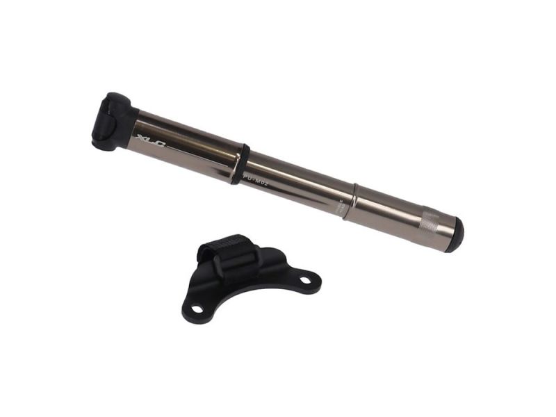 XLC MTB PU-M02 Minipumpe (7 Bar | Dualkopf | silber / bronze)