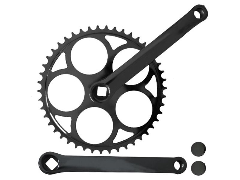 Messingschlager Kurbelsatz (46 Zähne | schwarz)